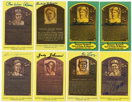 Lot of (27) Signed Baseball Hall of Fame Postcards